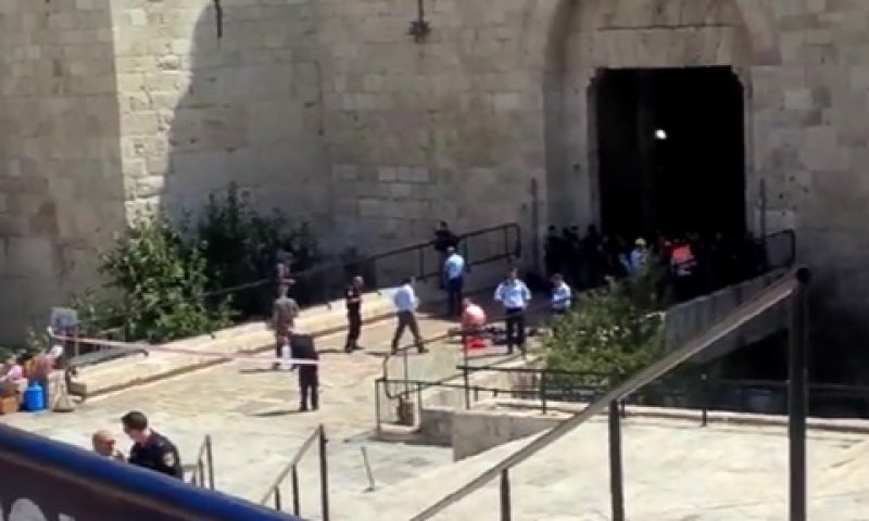 זירת הפיגוע ביום שישי