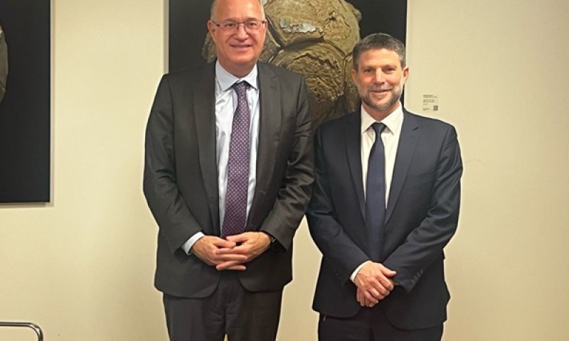 סמוטריץ' וגולדפיין, אמש בוושינגטון [צילום: דוברות שר האוצר]