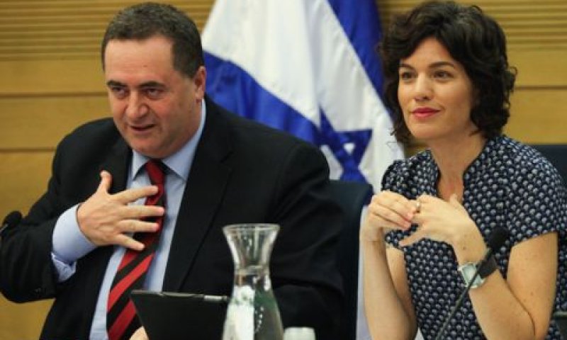 ח"כ תמר זנדברג, השר ישראל כץ [צילום: יצחק הררי / פלאש 90]