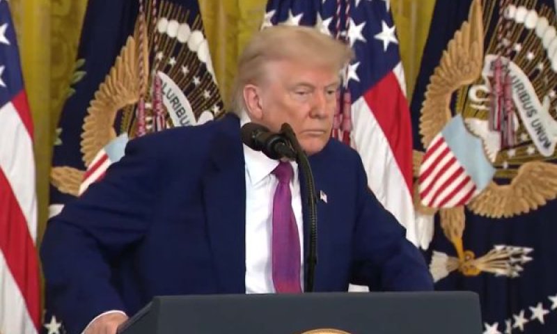 טראמפ. תקיפה ישראלית אפשרית [צילום: מן הטלוויזיה]