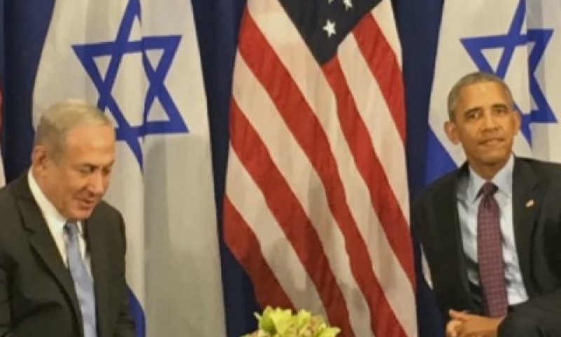 אובמה ונתניהו בניו יורק [צילום: מן הטלוויזיה]