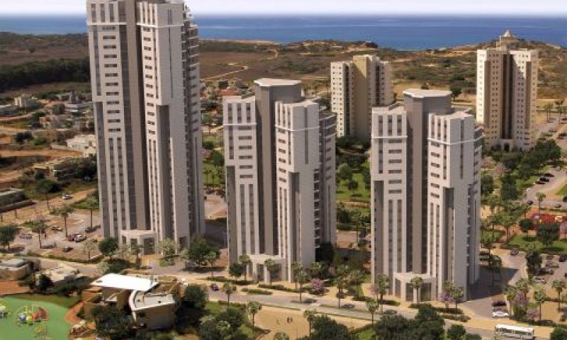 שני המגדלים של עמרם ושקדי הם הפחות גבוהים (לידם מגדל נוסף בן 25 קומות) [צילום: הדמיה]