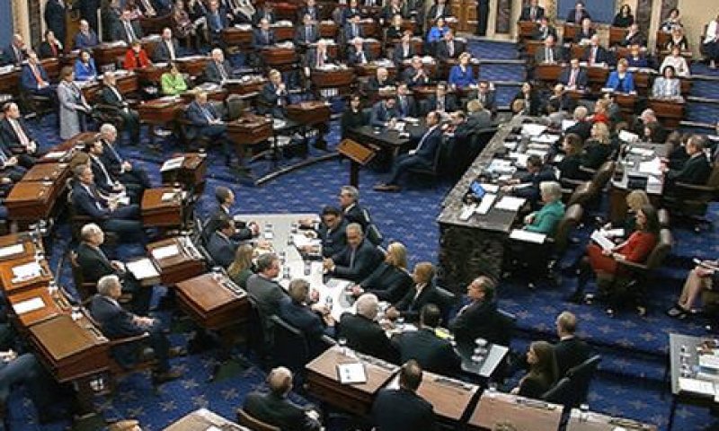 ההצבעה בסנאט על סעיף האישום הראשון [צילום: AP]