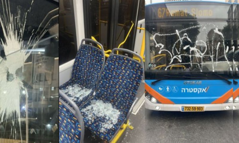 אוטובוסים שנפגעו כתוצאה מאלימות צעירים [צילום: אקסטרה]
