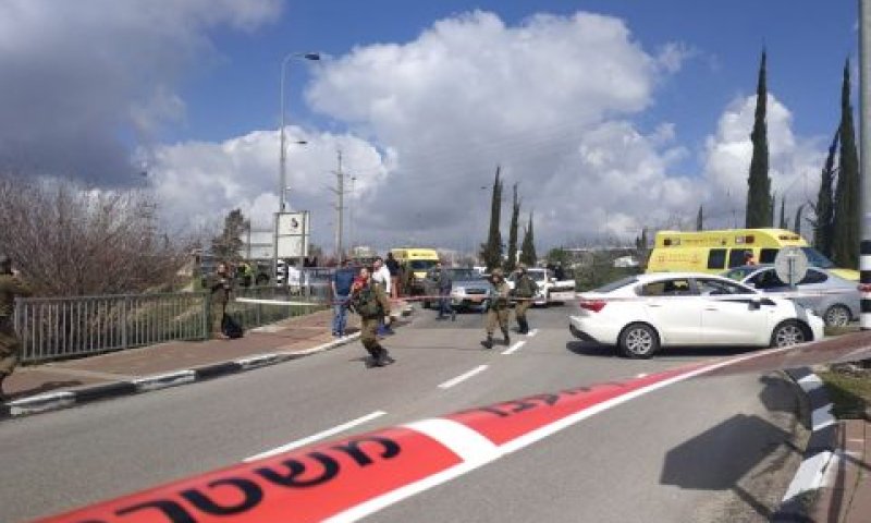 זירת הפגוע באריאל [צילום: בלב החדשות]