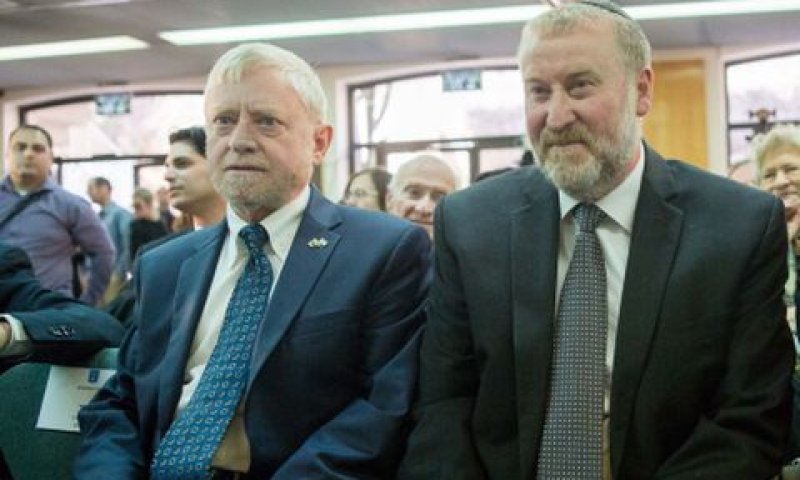 שפירא ומנדלבליט. גיבוי [צילום: יונתן זינדל, פלאש 90]