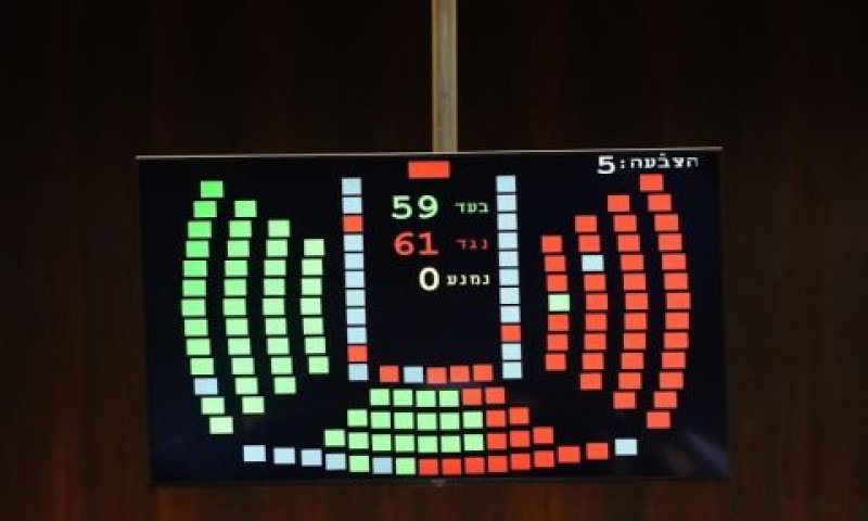 לוח ההצבעה. הקואליציה הצביעה בעד [צילום: דני שם-טוב/דוברות הכנסת]