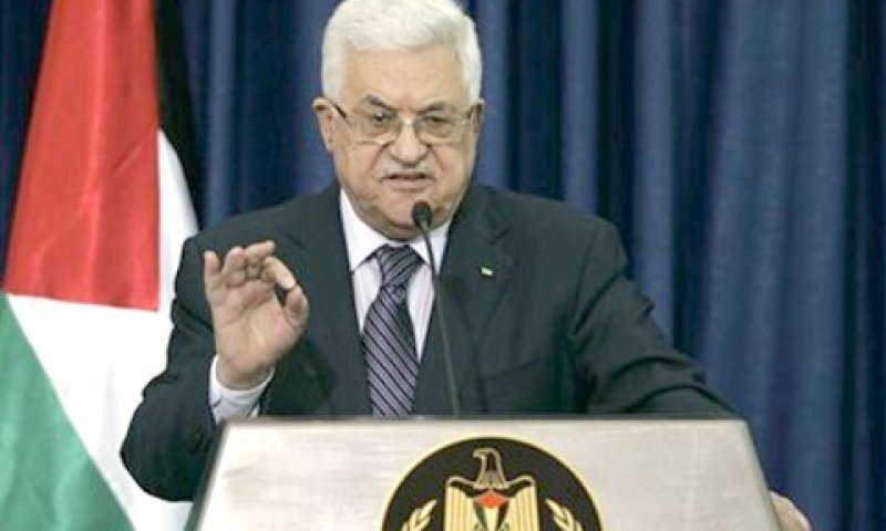 אבו מאזן במסיבת העיתונאים ברמאללה [צילום: AP]