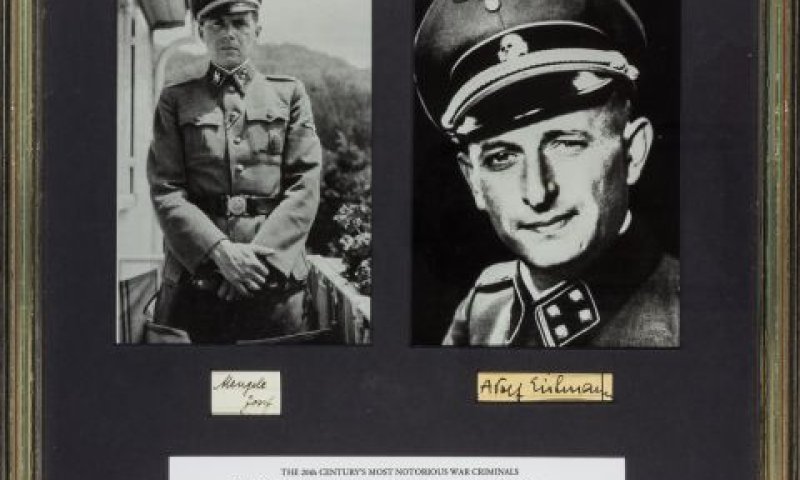 חתימות אייכמן ומנגלה [צילום: Alexander Historical Auctions]