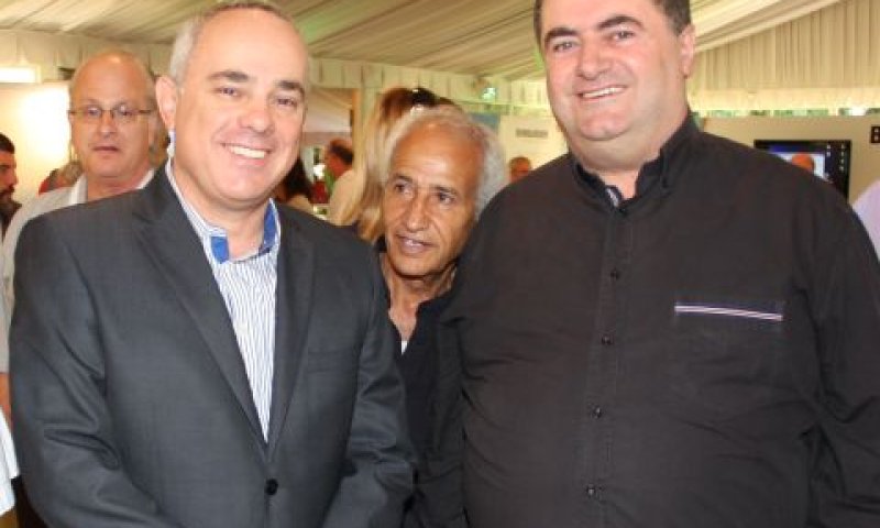 השרים כ"ץ ושטייניץ בוועידה [צילום: פוטו נגבה]