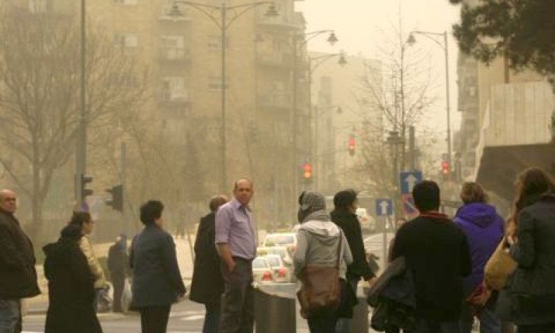 זיהום אוויר בירושלים [צילום: פלאש 90]