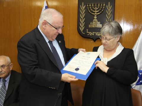 תמר אדרי, ראובן ריבלין ואליעזר גולדברג [צילום: איציק הררי]