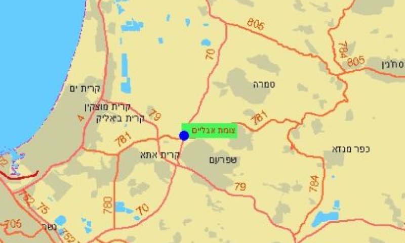 צומת אבליים כפי שהוא מופיע באתר החברה הלאומית לדרכים
