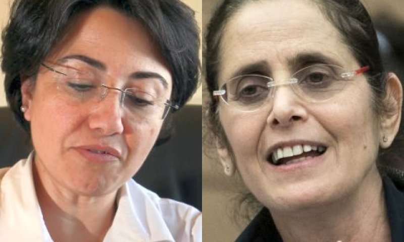 חברות הכנסת ענת ברקו וחנין זועבי [צילום: יונתן זינדל ויוסי זמיר/פלאש 90]