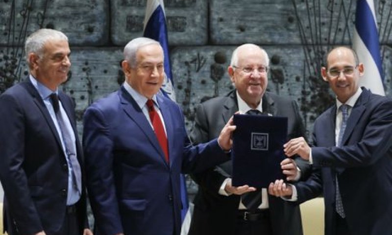 מינוי גגיד בנק ישראל בבית הנשיא [צילום: יונתן זינדל/פלאש 90]