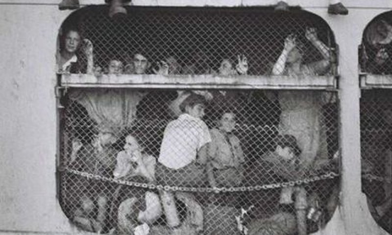 ילדים בספינה אקסודוס [צילום: הנס פין]