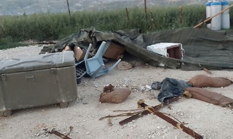 הוונדליסטים הרסו את המוצב [צילום: דו"צ]