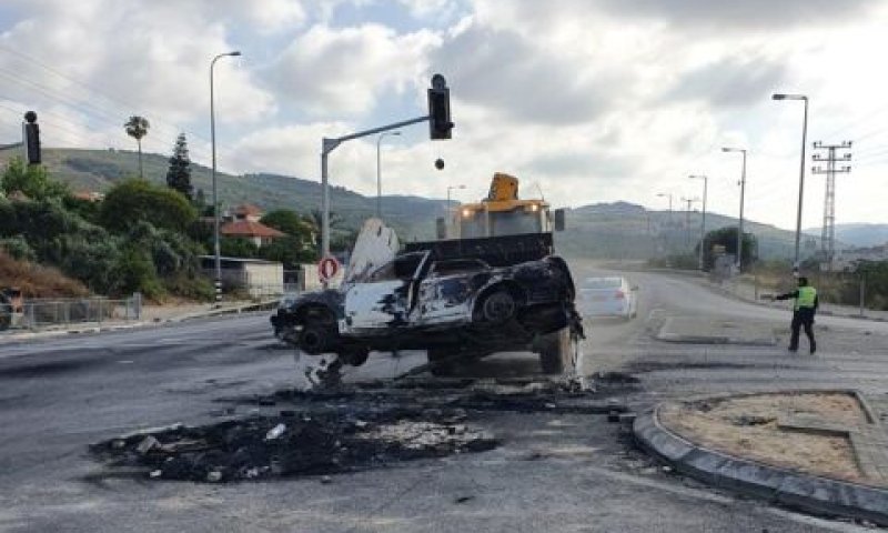 נזקים לתשתיות דרך בעקבות הפוגרום הערבי [צילום: נתיבי ישראל]