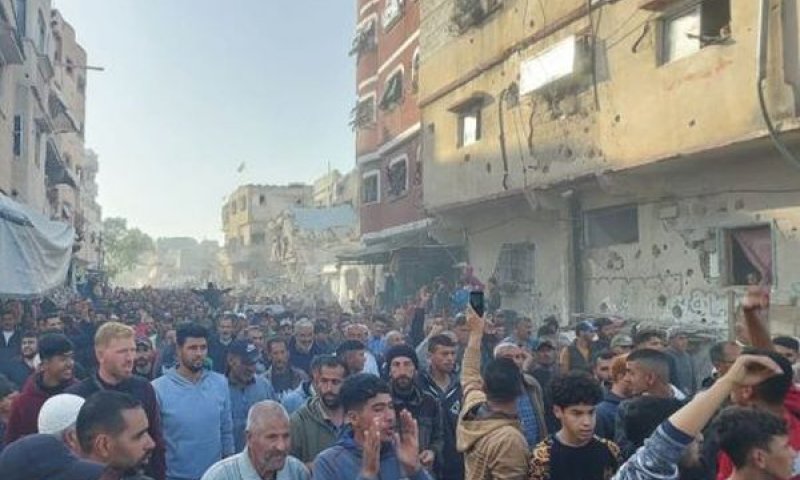 הפגנה נגד חמאס [צילום: רשתות ערביות]