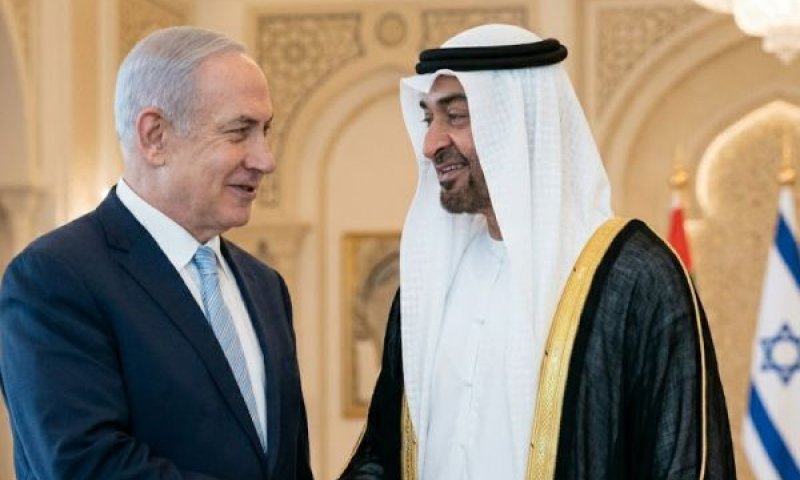 נתניהו, בן זאיד. ביקור חשאי [עיבוד: AI]