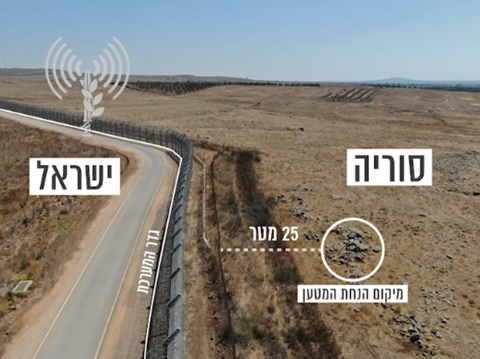 מפת זירת ניסיון הפיגוע [צילום: דובר צה"ל]