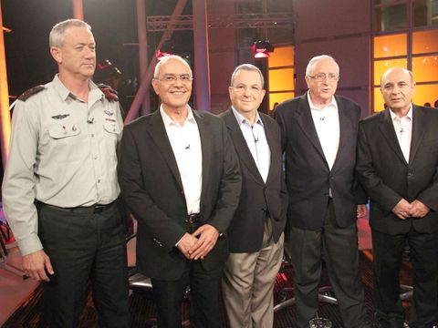 הרמטכ"לים: מופז, ליפקין שחק, ברק, חלוץ וגנץ [צילום: פלאש 90]