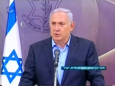 נתניהו. איומים לחוד ומעשים לחוד [צילום: מן הטלוויזיה]