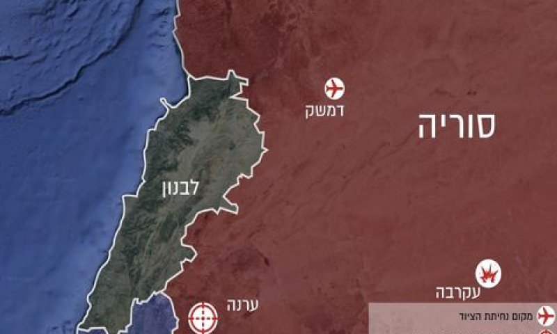 מפת התקיפה [צילום: דובר צה"ל]