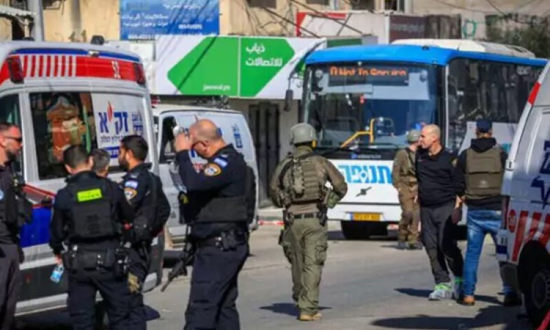 זירת פיגוע הירי בפונדוק, על כביש 55 [צילום: איתי רון, פלאש 90]