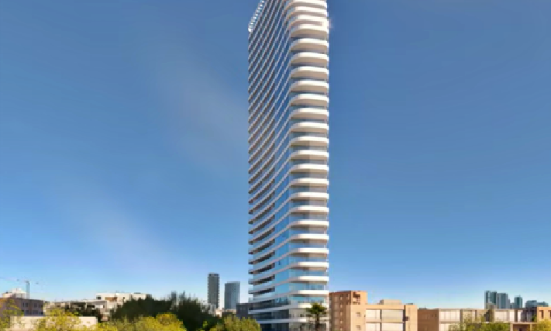 מגדל אאורה פיבקו בת ים [צילום: הדמיית המגדל מתוך סרטון של אאורה]