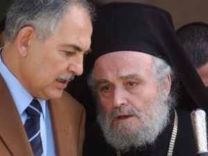אירינאוס ושר החוץ הירדני [AP]