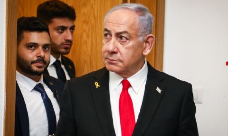 נתניהו היום בבית המשפט [צילום: גדעון מרקוביץ, פול]