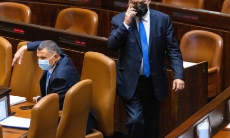 נתניהו ואדלשטיין בכנסת [צילום: אוליביה פיטוסי/פלאש 90]