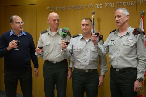 גנץ, היימן, תיבון ויעלון [צילום: דו"צ]