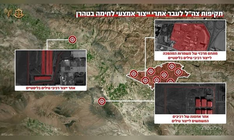 ישראל תקפה אתרים לייצור טילים