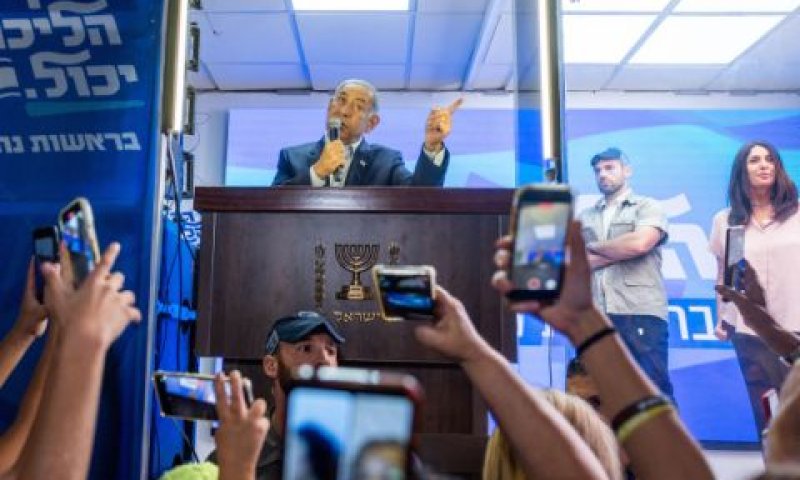 נתניהו בקרית יובל [צילום: יונתן זינדל/פלאש 90]