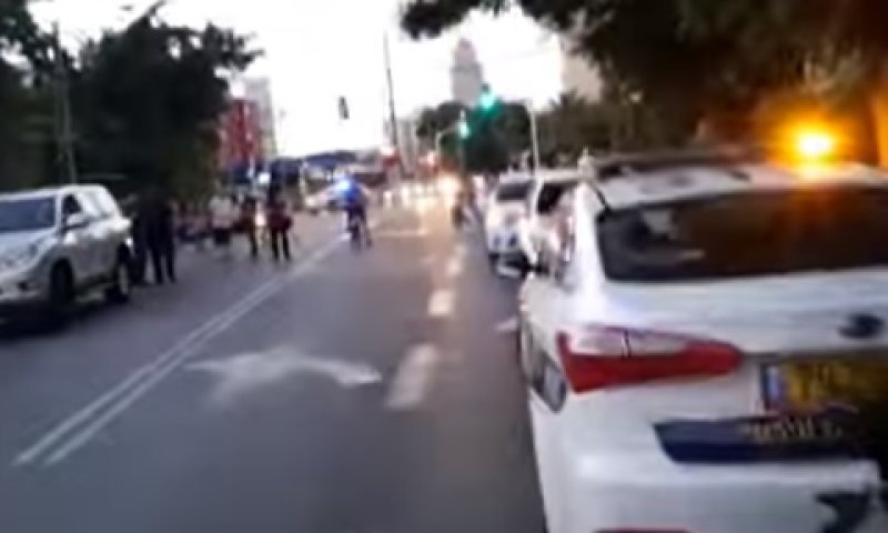זירת הפיגוע בתל אביב