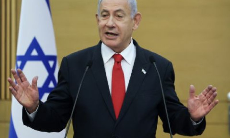 נתניהו בישיבת הסיעה [צילום: יונתן זינדל/פלאש 90]