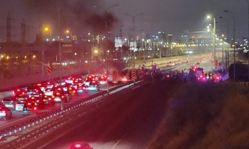 חסימה בנתיבי איילון, הערב [צילום: שימוש לפי סעיף 27א]