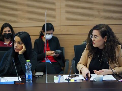 נעמה לזימי, יסמין פרידמן [צילום: נועם מושקוביץ/דוברות הכנסת]