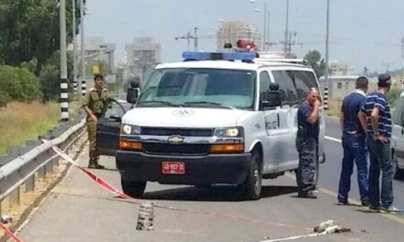 רקטה ליד רחובות [צילום: דוד יפרח]