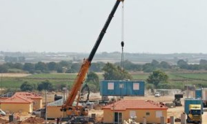הקרווילות הוקמו בזריזות. בטרם פינוי[צילום: AP]