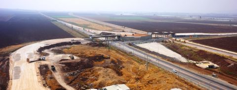 עבודות להקמת מחלף בית השיטה כביש 71 -669 [צילום: אלבטרוס]