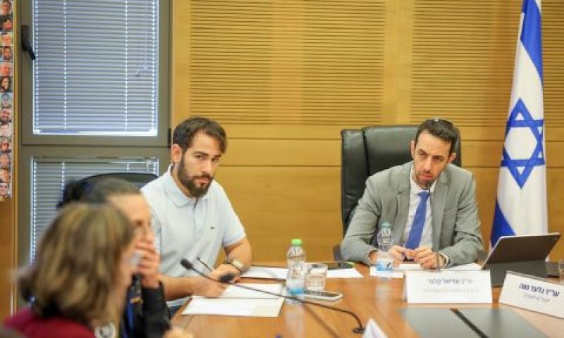 ח"כ אריאל קלנר בשיח עם עו"ד לילך וגנר [צילום: נועם מושקוביץ/דוברות הכנסת]