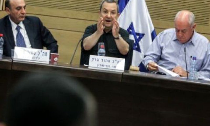 רוני בר-און, אהוד ברק ושאול מופז [צילום: פלאש 90]
