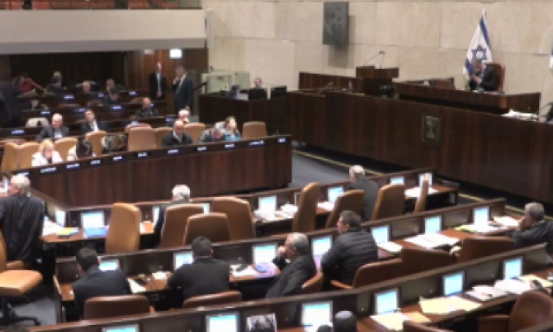 מליאת הכנסת, הבוקר [צילום: ערוץ כנסת]