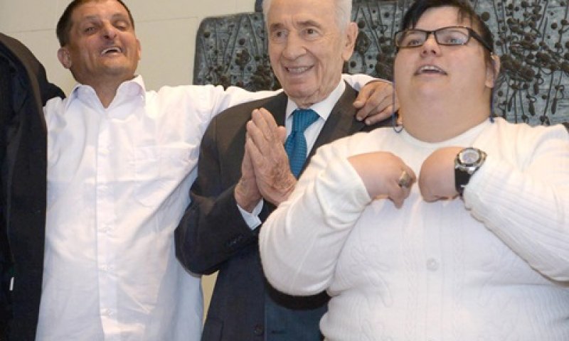 הנשיא ואורחיו. עידוד הדדי [צילום: מארק ניימן, לע"מ]