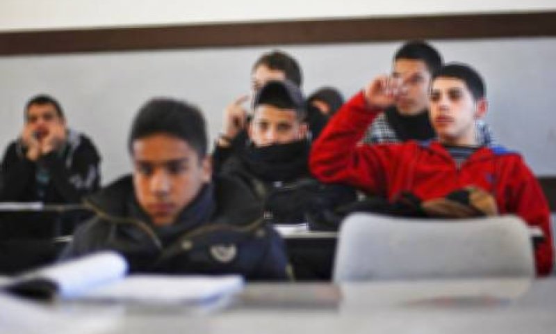תלמידים ברמאללה. הסתה בספרי הלימוד [צילום אילוסטרציה: מג'די מוחמד/AP]