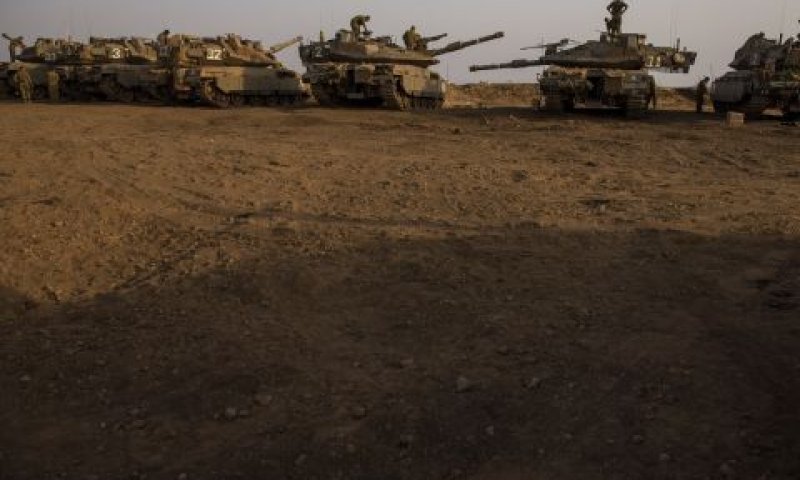כוחות צה"ל שנערכו בשבוע שעבר [צילום: אריאל שליט/AP]