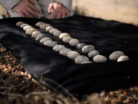 אבני הקלע הקדומות [צילום: אמיל אלג'ם רשות העתיקות]